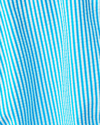 Pico High Cut Bikini Bottom, Cumulus Blue Seersucker Stripe, large image 4