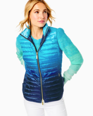 Ombre puffer vest sale