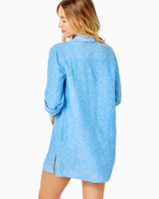 Sea View Cover-Up, Boca Blue X Resort White, large image 1 - Lilly Pulitzer