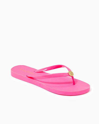Lilly Pulitzer Pool Flip Flop In Aura Pink