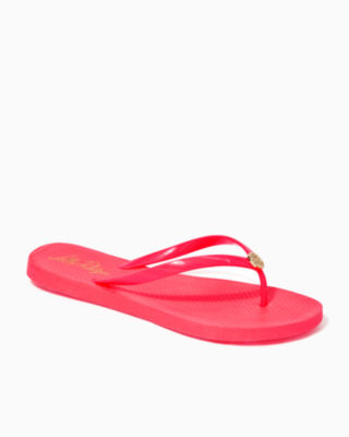 Pool Flip Flop, Mizner Red, large - Lilly Pulitzer