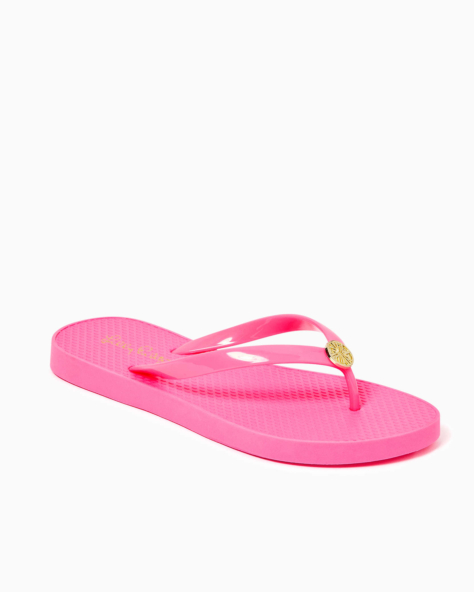 Shop Lilly Pulitzer Pool Flip Flop In Roxie Pink