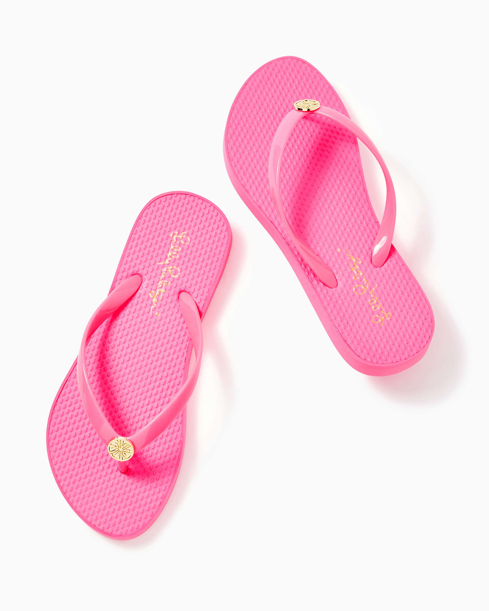 Shop Lilly Pulitzer Pool Flip Flop In Roxie Pink
