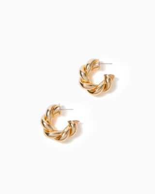 Lilly Pulitzer Island Escape Earrings In Gold Metallic
