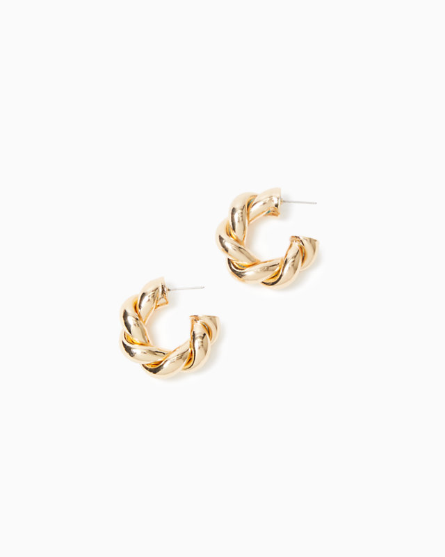 Island Escape Earrings, Gold Metallic, large - Lilly Pulitzer