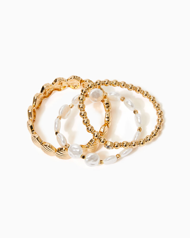 Seaside Soleil Bracelet Set, Gold Metallic, large - Lilly Pulitzer