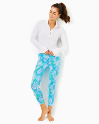 UPF 50+ Luxletic 24" Weekender High Rise Midi Legging, Las Olas Aqua Strong Current Sea, large image number 2