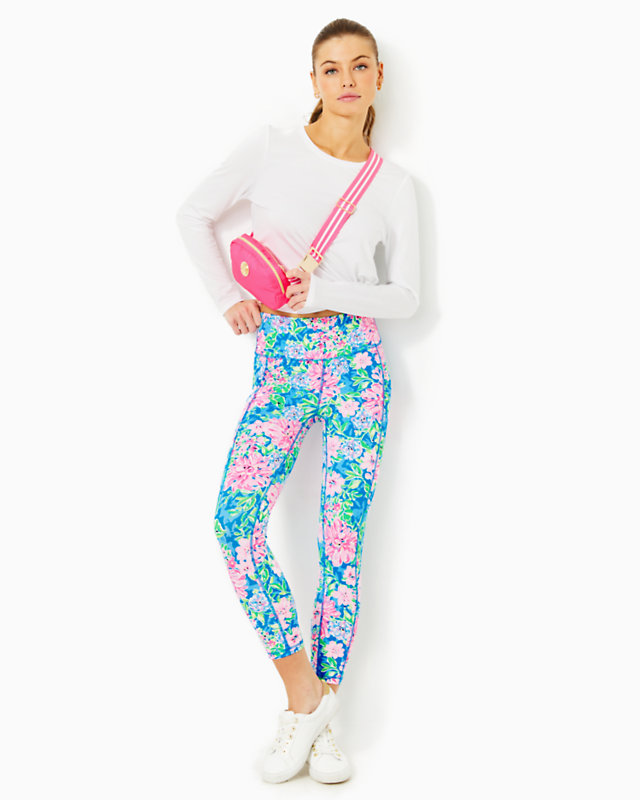 UPF 50+ Luxletic 24" Weekender High Rise Midi Legging, Multi Spring In Your Step, large - Lilly Pulitzer