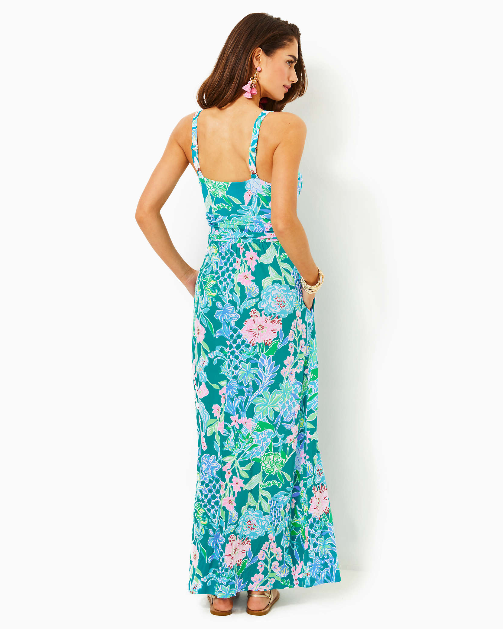 Shop Lilly Pulitzer Blake Maxi Dress In Multi Hot On The Vine