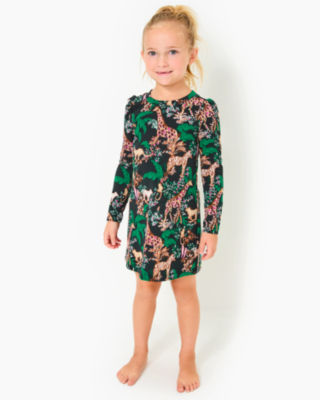 Girls Mini Jansen Dress, Multi Dancing In The Moonlight, large - Lilly Pulitzer