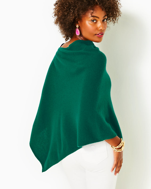 Harp Cashmere Wrap, Evergreen, large image null - Lilly Pulitzer