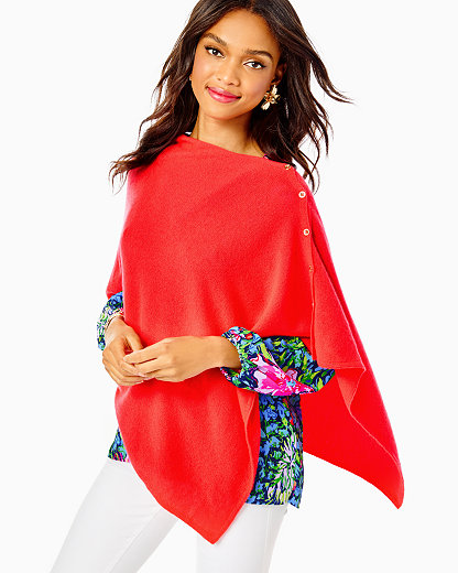 Lilly Pulitzer Women's Harp Cashmere Wrap In Red -  In Red