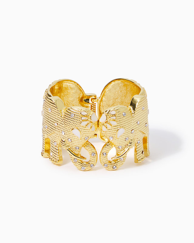 Gold Elephant Cuff, , large - Lilly Pulitzer
