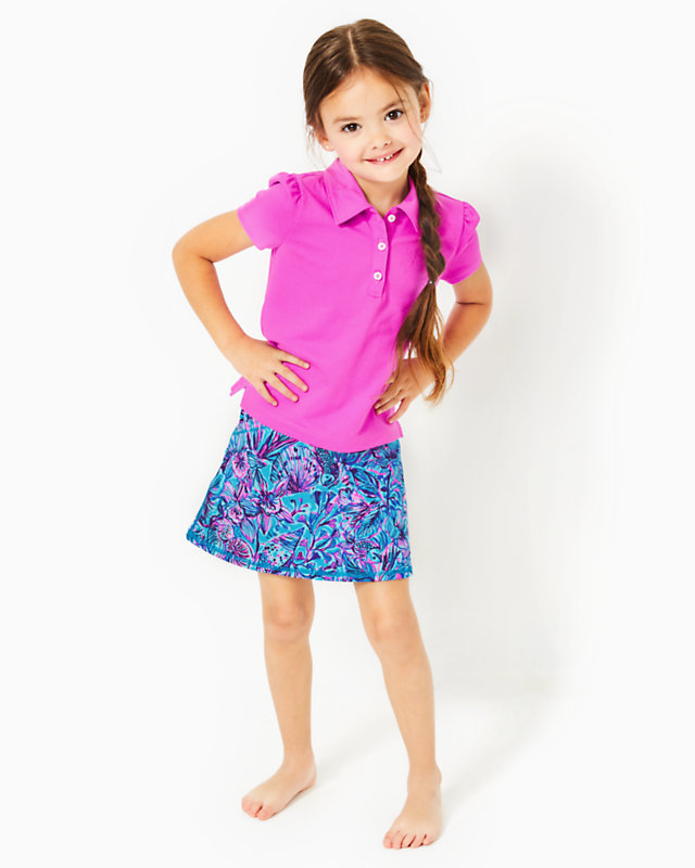 Luxletic Girls Mini Frida Polo, Orchid Oasis, large - Lilly Pulitzer