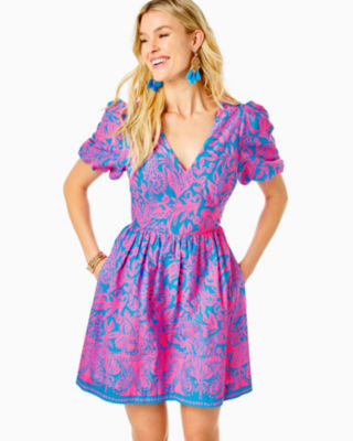 Suzie Short Sleeve Cotton Dress, , large - Lilly Pulitzer