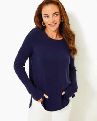 Mavie Sweater, Low Tide Navy, large - Lilly Pulitzer