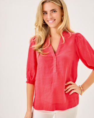 Mialeigh Linen Top
