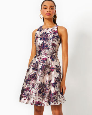 LILLY PULITZER JOLLIAN FLORAL JACQUARD DRESS