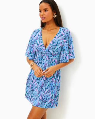 Minka Skirted Romper, Barton Blue Star Gazing, large image 2