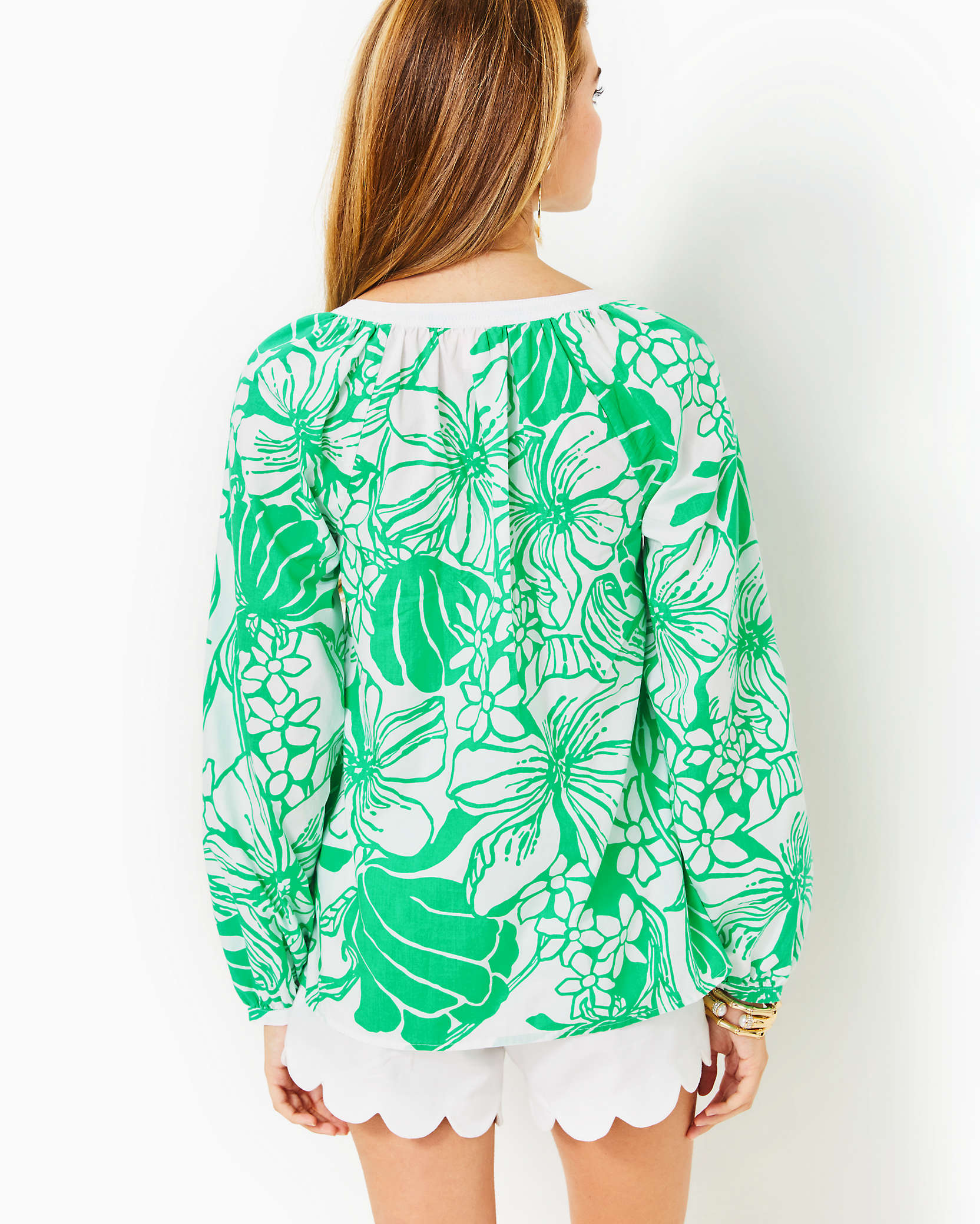 Shop Lilly Pulitzer Camryn Tunic In Spearmint Oversized Kiss My Tulips