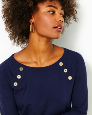 UPF 50+ Kaelin Dress, True Navy, large image undefined