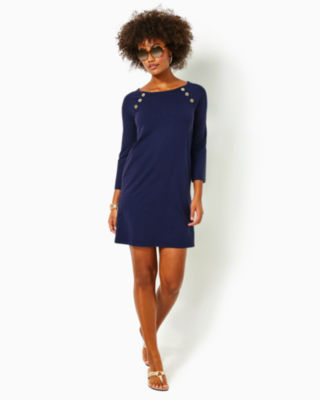UPF 50+ Kaelin Dress, True Navy, large image undefined