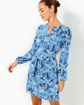 Lilly Pulitzer Olivine A-line Dress In Bonaire Blue Coastal Constellation