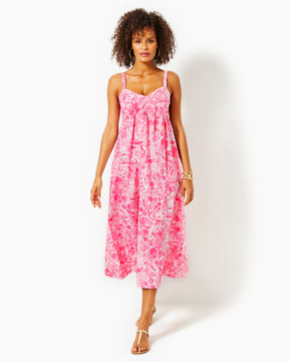 Lilly pulitzer pink hot sale and white dress