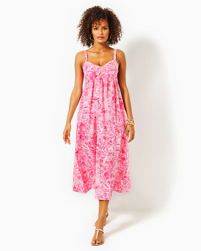 Azora Cotton Midi Dress, , large - Lilly Pulitzer
