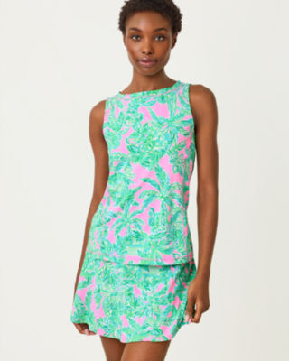 UPF 50+ Luxletic Renay Tank Top, Mandevilla Baby Pink Sand Paradise, large