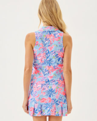 UPF 50+ Luxletic Alister Polo Top, Multi Elephant Splash, large image 1