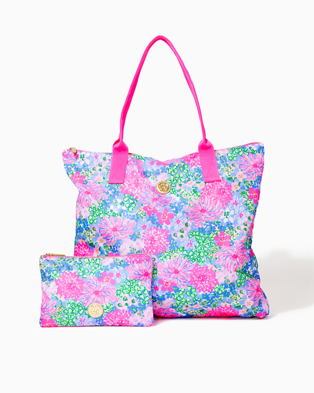 Piper Packable Tote, Multi Lil Soiree All Day, large - Lilly Pulitzer