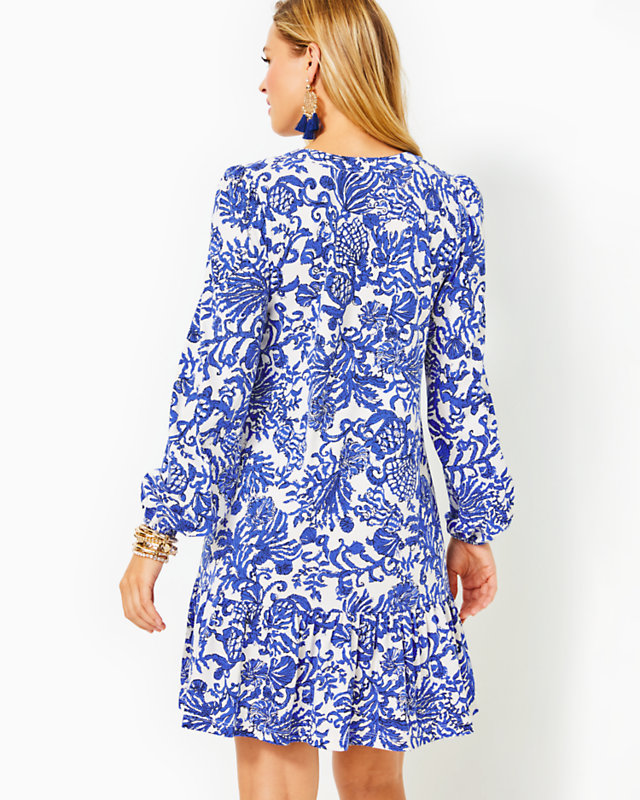 Alyssa A-Line Cotton Dress, Deeper Coconut Ride With Me, large image null - Lilly Pulitzer