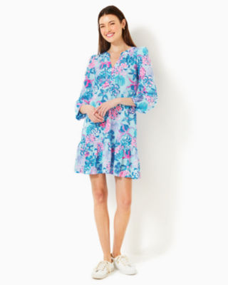Shop Lilly Pulitzer Alyssa A-line Cotton Dress In Multi Bahamas Beachcomber