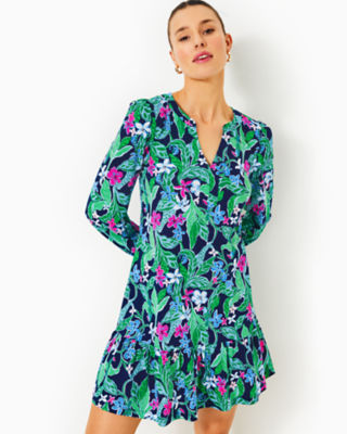 Alyssa A-Line Cotton Dress, Multi Untamed, large - Lilly Pulitzer