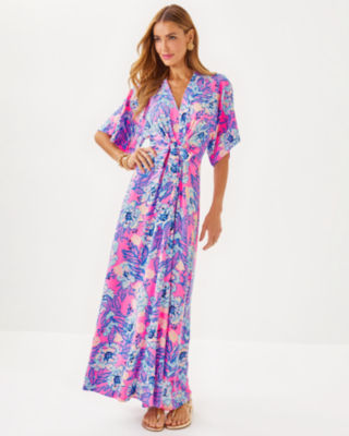 Wisteria V-Neck Maxi Dress, Multi Totally Koalafied, large