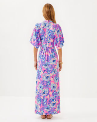 Wisteria V-Neck Maxi Dress, Multi Totally Koalafied, large image 1