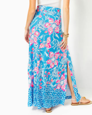 Adea Maxi Skirt, Multi Bahamian Rhapsody Engineered Knit Skirt, large image null - Lilly Pulitzer