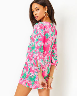 Maude Long Sleeve Romper, Roxie Pink Worth A Look, large image undefined