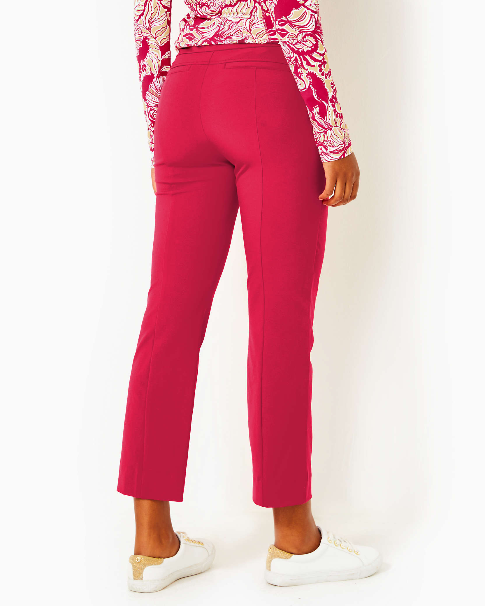 Shop Lilly Pulitzer Upf 50+ Luxletic 28" Alston High Rise Pant In Poinsettia Red