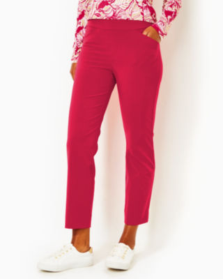 Shop Lilly Pulitzer Upf 50+ Luxletic 28" Alston High Rise Pant In Poinsettia Red