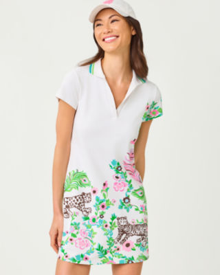 UPF 50+ Luxletic Cayo Costa Dress, Resort White Royal Zoo Engineered Luxletic, large