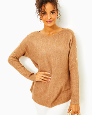 SKIMS Cozy Knit Camel/Tan Fuzzy Athleisure Scoop Neck Tank Top