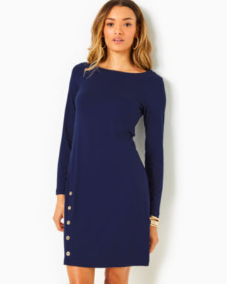 Navy blue 2024 straight dress