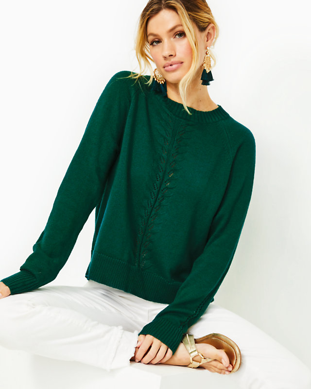 Esma Sweater, Evergreen, large - Lilly Pulitzer