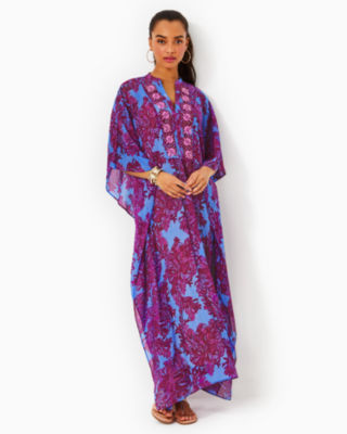 Julieta Embellished Maxi Caftan, , large - Lilly Pulitzer