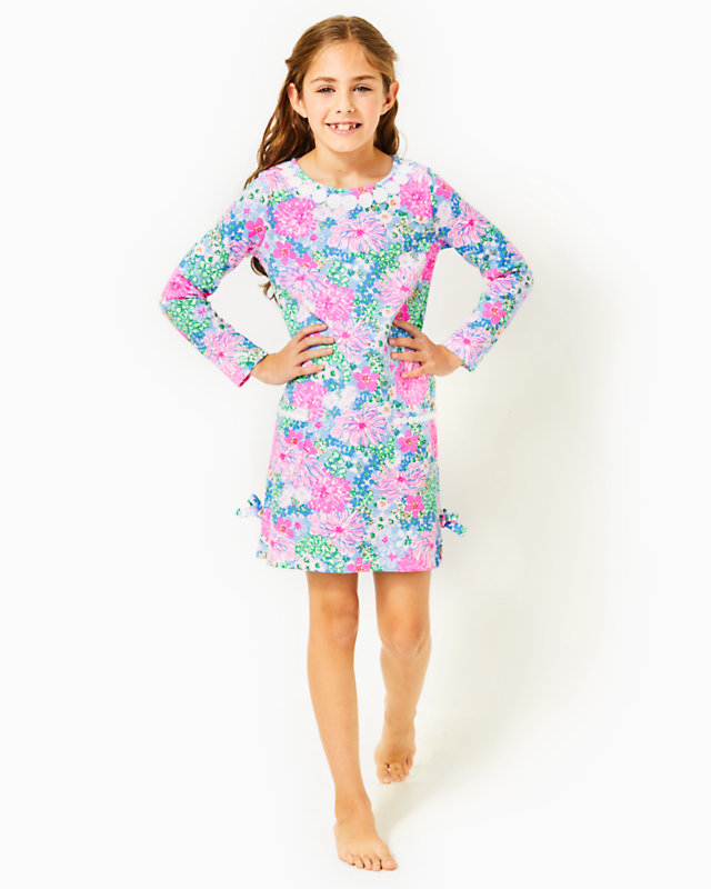 Girls Little Lilly Knit Shift Dress, Multi Lil Soiree All Day, large - Lilly Pulitzer