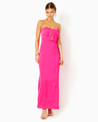 Lilly pulitzer clearance pink strapless dress