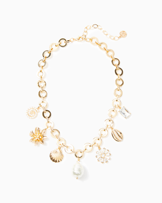 In the Wild Flower Necklace, Gold Metallic, large - Lilly Pulitzer