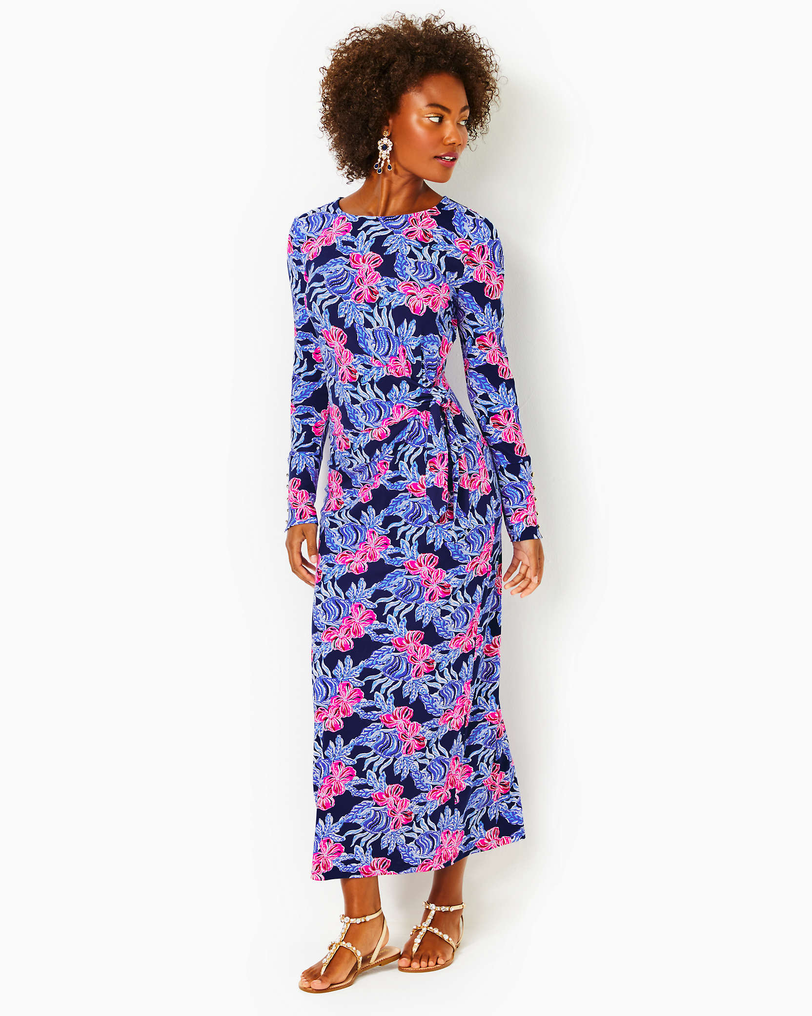Shop Lilly Pulitzer Bryson Maxi Dress In Low Tide Navy Its Ofishell